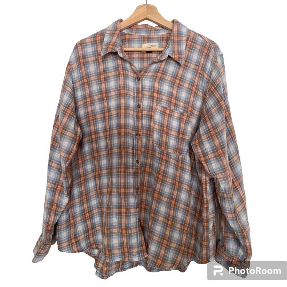 UNIVERSAL THREAD PLAID BUTTON UP TOP SIZE XXL